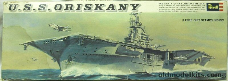 Revell 1/500 USS Oriskany CV34 Aircraft Carrier - With 6 Gift Stamps and Album, H370-300 plastic model kit